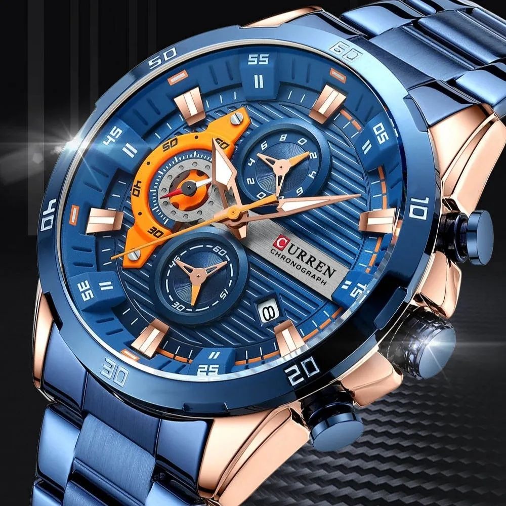 فروش ساعت مچی مردانه کارن 8402 آبی-رزگلد