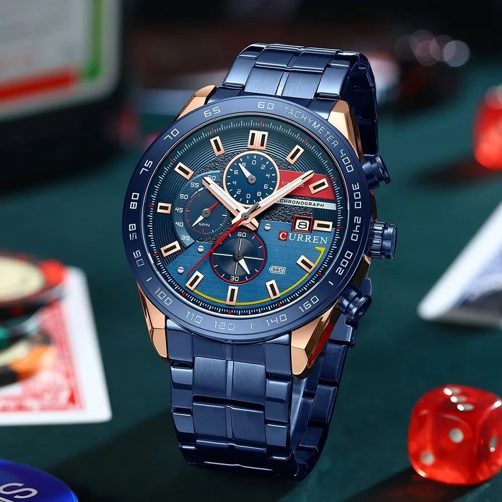 فروش ساعت مچی مردانه کارن 8410 آبی-رزگلد
