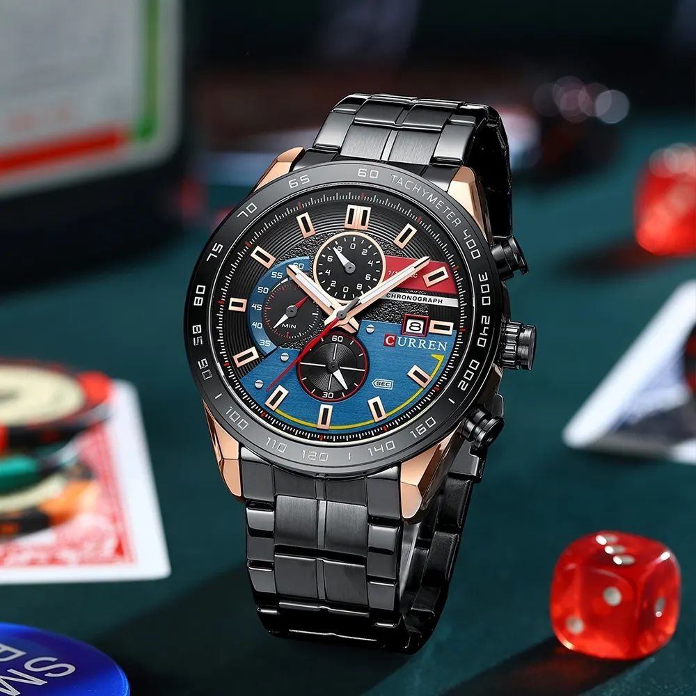 فروش ساعت مچی مردانه کارن 8410 مشکی-رزگلد