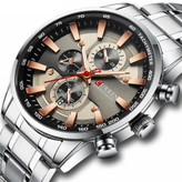 ساعت مچی مردانه کارن 8351 نقره ای-نسکافه ای (کورن 8351 CURREN)