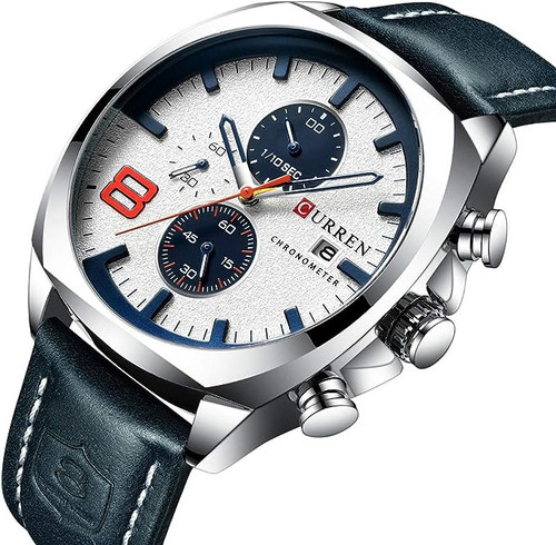 خرید ساعت مچی مردانه کارن 8324 سرمه ای-سفید (کورن 8324 CURREN)