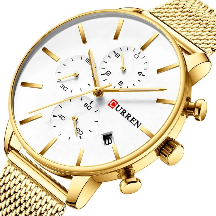 خرید ساعت مچی مردانه کارن 8339 طلایی (کورن 8339 CURREN)