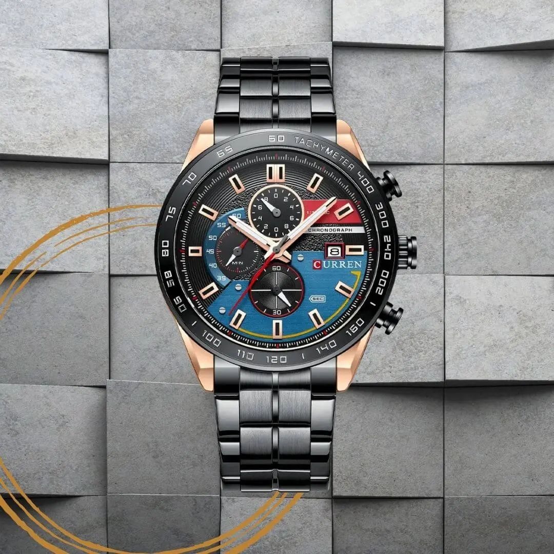 لیست قیمت ساعت مچی مردانه کارن 8410 مشکی-رزگلد