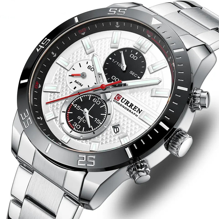 خرید ساعت مچی مردانه کارن مدل 8417 نقره ای-سفید