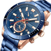 خرید ساعت مچی مردانه کارن 8417 آبی-رزگلد (کورن 8417 CURREN)