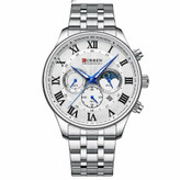 ساعت مچی مردانه کارن 8427 نقره ای-سفید (کورن 8427 CURREN)