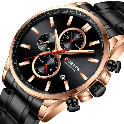 خرید ساعت مچی مردانه کارن 8368 مشکی-رزگلد