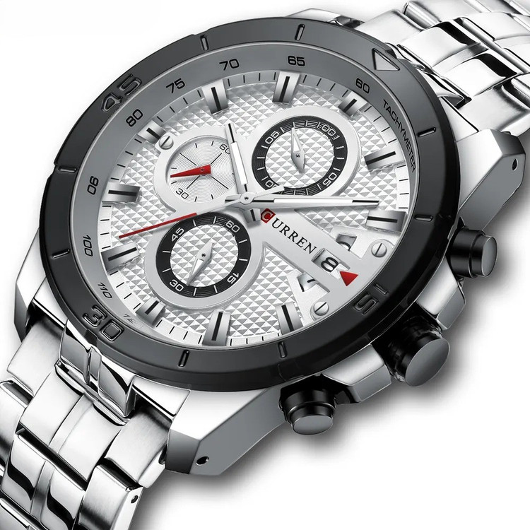 ساعت مردانه نقره ای