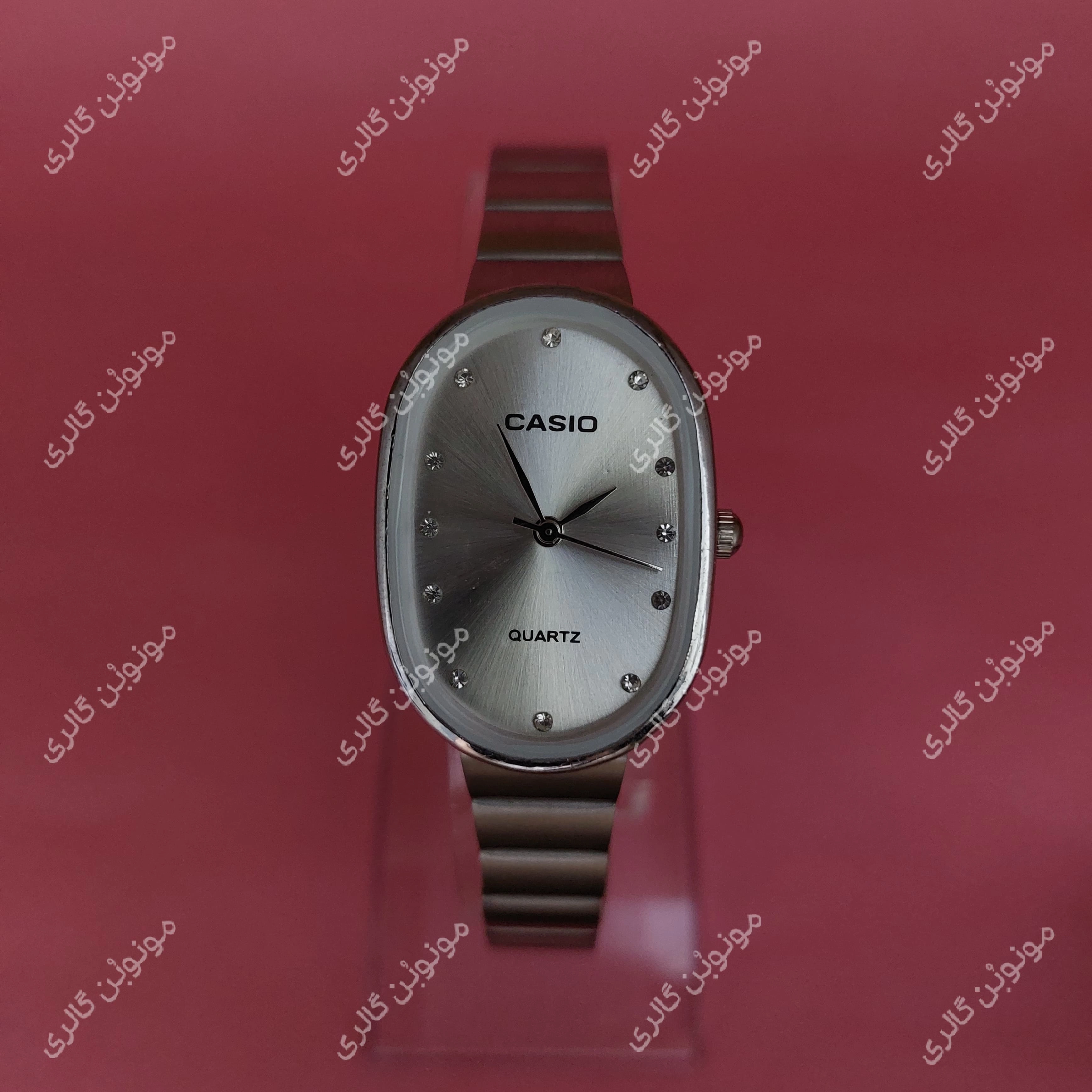 ساعت مچی زنانه کاسیو CASIO صفحه بیضی 111 سفید