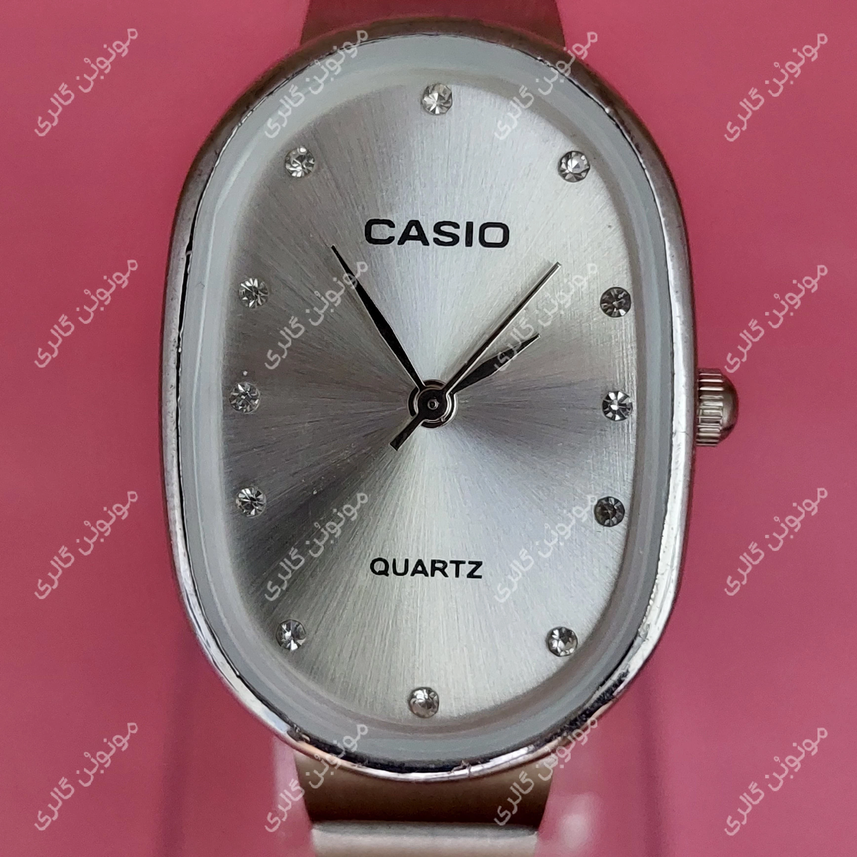 ساعت مچی زنانه کاسیو CASIO صفحه بیضی 111 سفید