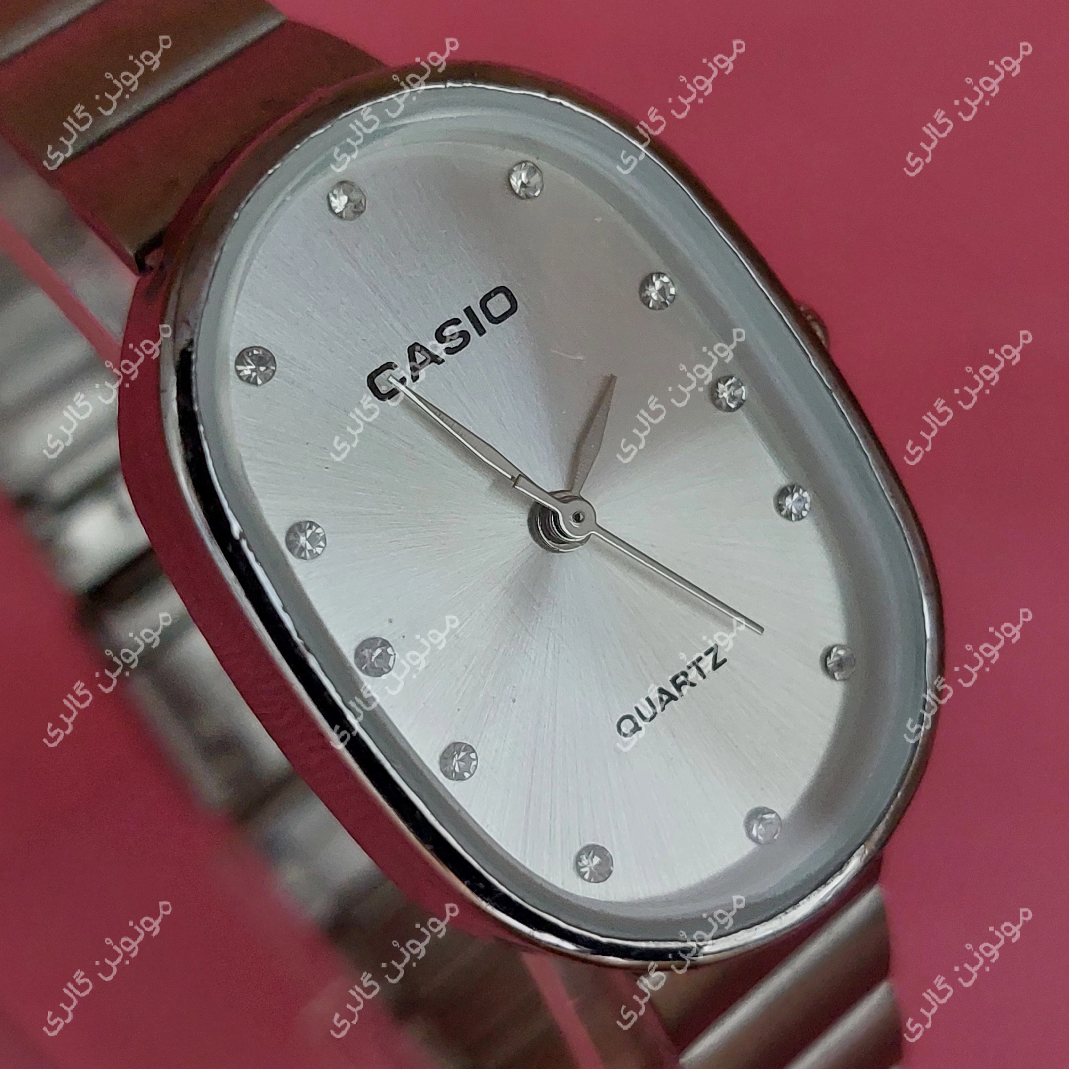 ساعت مچی زنانه کاسیو CASIO صفحه بیضی 111 سفید