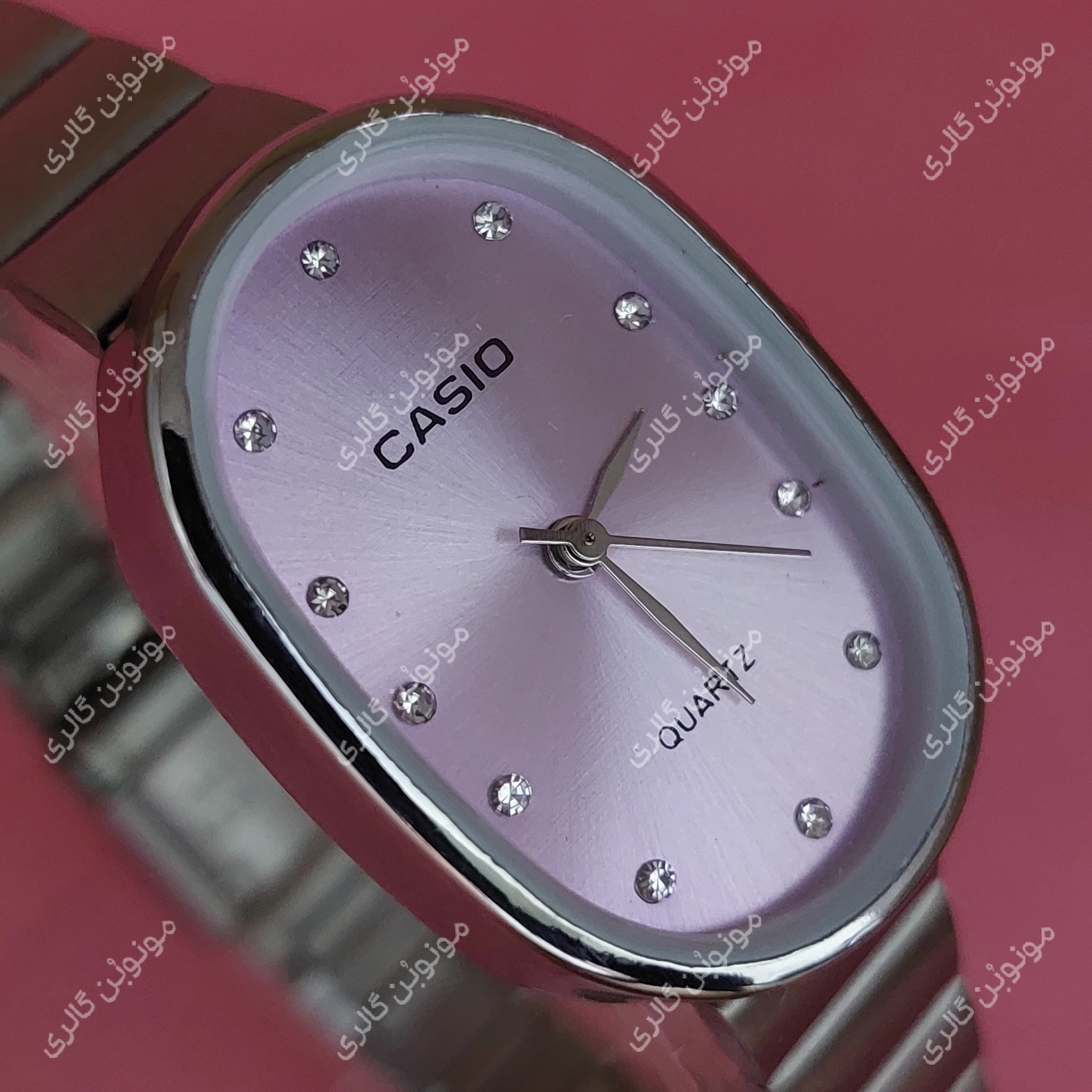 ساعت مچی زنانه کاسیو CASIO صفحه بیضی 111 یاسی