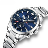 ساعت مچی مردانه کارن 8445 نقره ای-سرمه ای CURREN سه موتور فعال