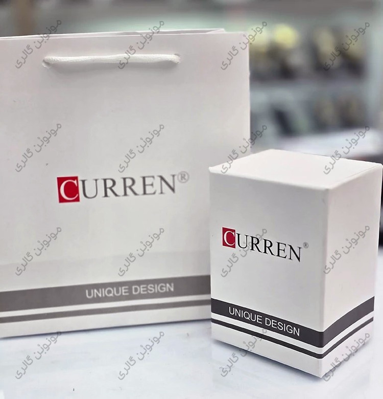 ساعت مچی مردانه کارن 8291 قهوه ای-رزگلد-قهوه ای CURREN سه موتور فعال