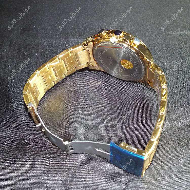 ساعت مچی مردانه کارن 8368 طلایی-سفید (کورن CURREN) سه موتور فعال