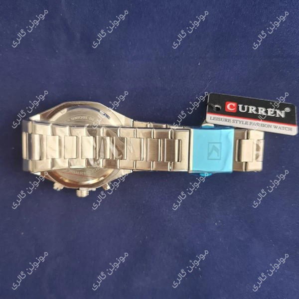 ساعت مچی مردانه کارن 8440 نقره ای-مشکی (کورن CURREN) سه موتور فعال