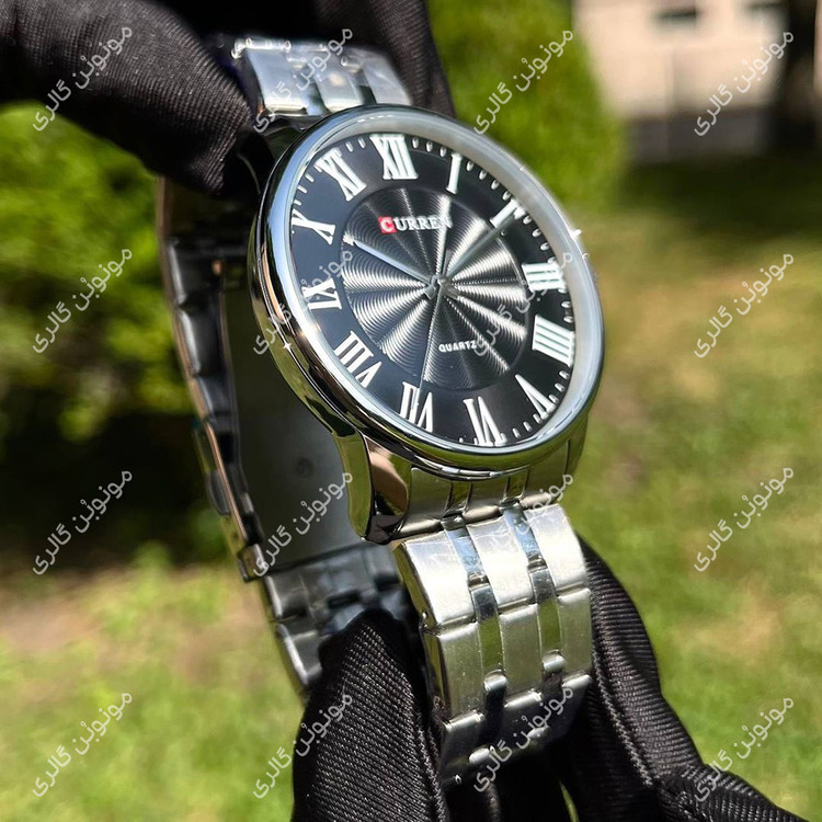 ساعت مچی مردانه کارن 8422 نقره ای-مشکی CURREN