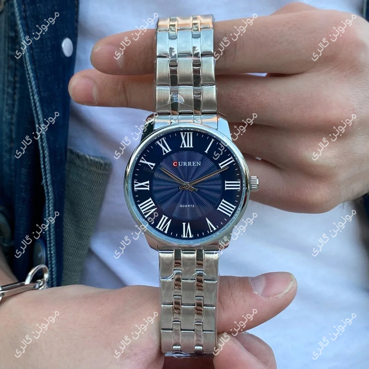 ساعت مچی مردانه کارن 8422 نقره ای-آبی CURREN