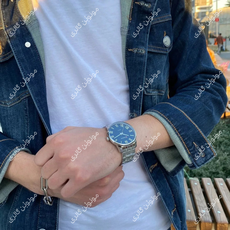 ساعت مچی مردانه کارن 8422 نقره ای-آبی CURREN
