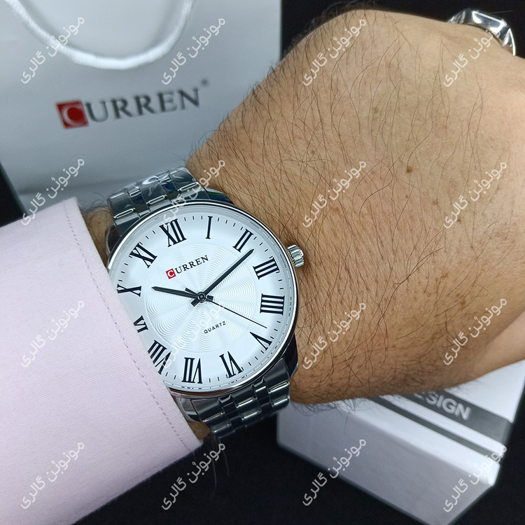 ساعت مچی مردانه کارن 8422 نقره ای-سفید CURREN