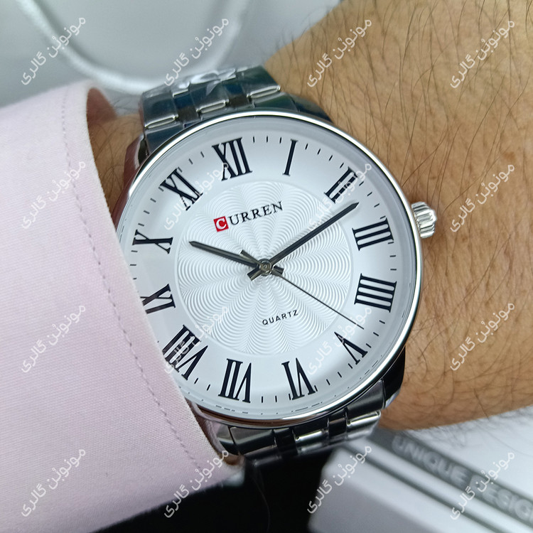ساعت مچی مردانه کارن 8422 نقره ای-سفید CURREN