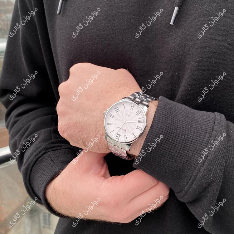 ساعت مچی مردانه کارن 8422 نقره ای-سفید CURREN