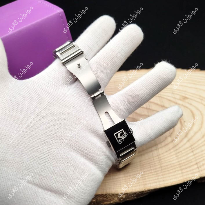 ساعت سه موتوره اورجینال مردانه کارن 8459 نقره ای-مشکی (کورن CURREN) قفل و بند استیل
